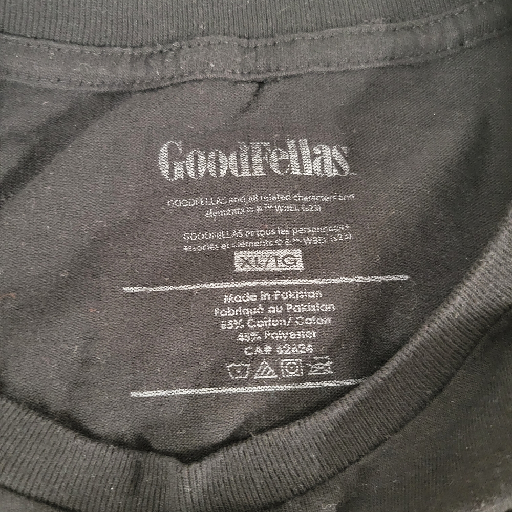 GoodFellas Black Graphic Modern T-Shirt, XL - Picture 4 of 4